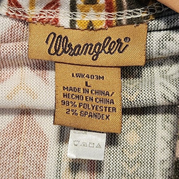 Wrangler Sleeveless Cardigan Waterfall Draped Vest Aztec Asymmetrical Women's L - Picture 4 of 5